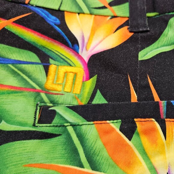 Loudmouth Golf Shorts Men’s Size 34 Multicolor Floral Pattern Cotton Stretch - Picture 3 of 14